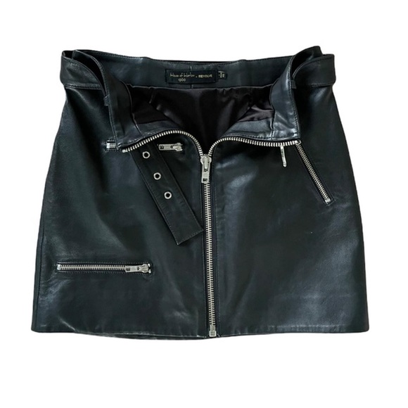 House Of Harlow X REVOLVE Black Leather Mini Skirt - Picture 4 of 5